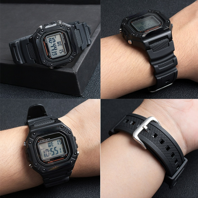 ゴム時計バンド F108 F-108WH W-216H W- - Timing Light Gun のレビューと価格