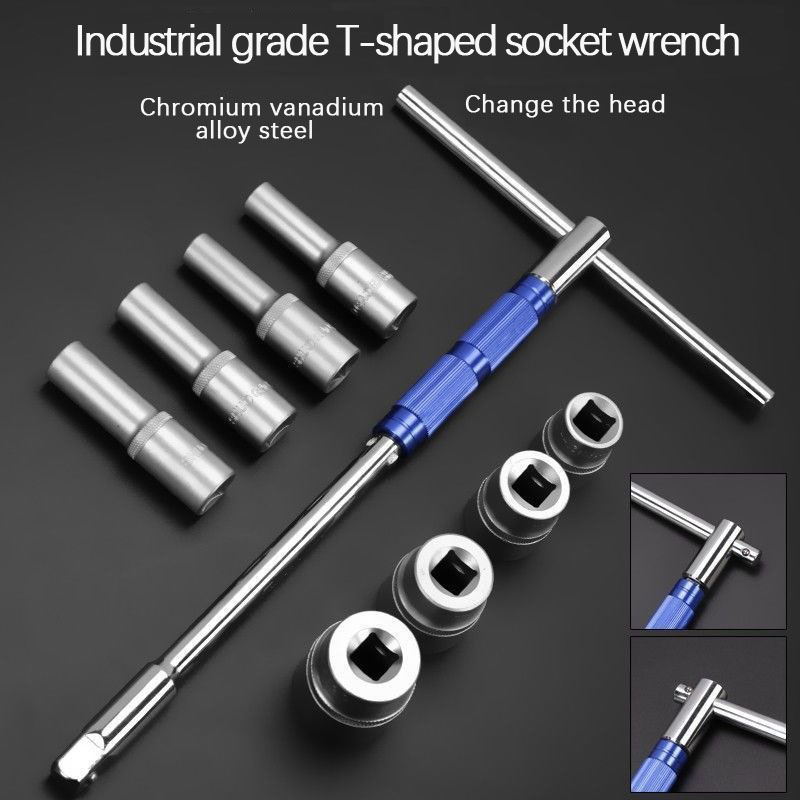 省力Tソケットレンチ T-Tヘッド交換式多機能セット - Socket Set のレビューと価格