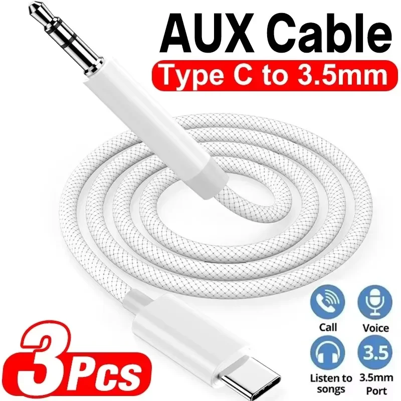 USB-C - 3.5mm オス AUX オーディオケーブル - Car Jack のレビューと価格