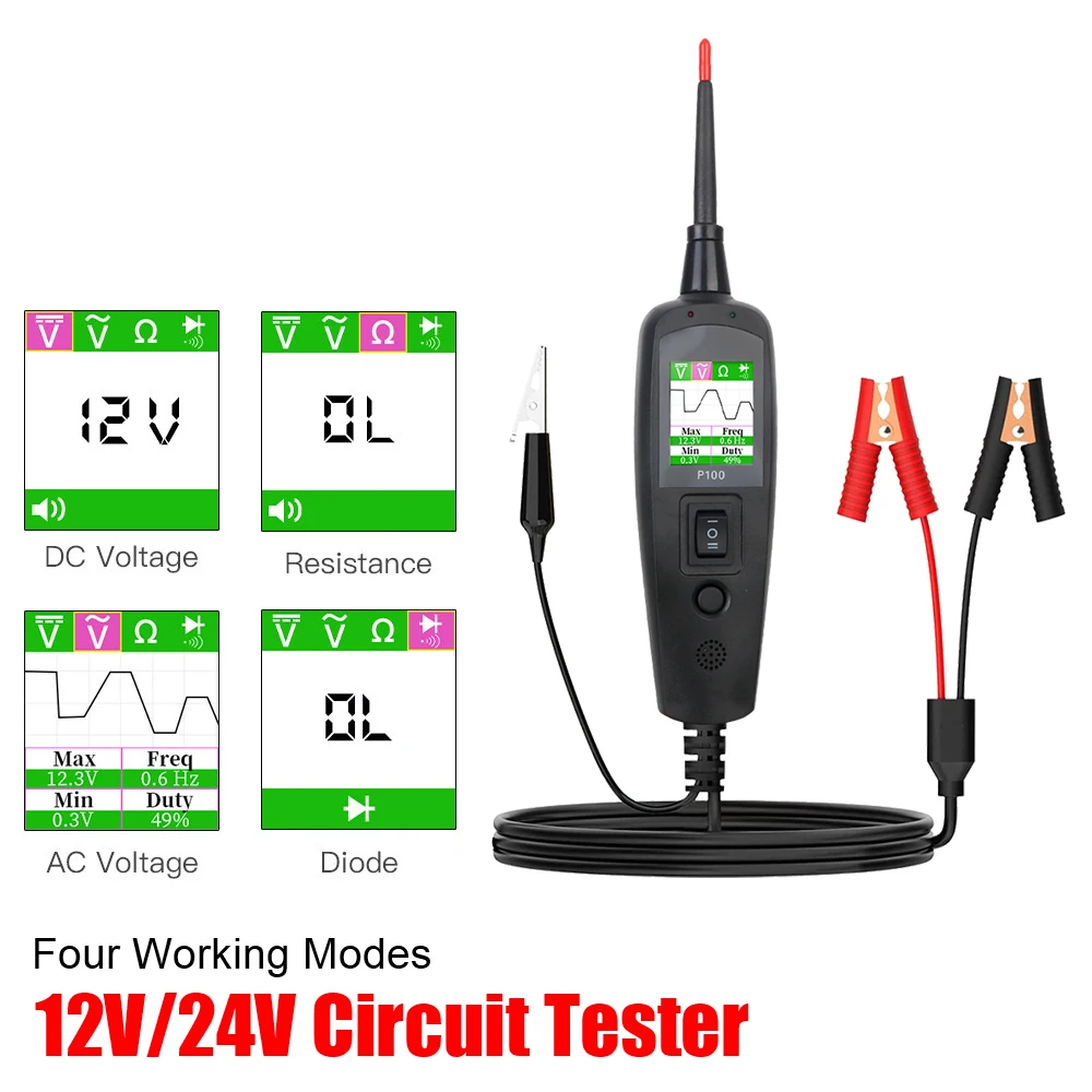 P100 車載回路テスター、電源回路プローブ、12V/24V - Car Diagnostic Tool のレビューと価格